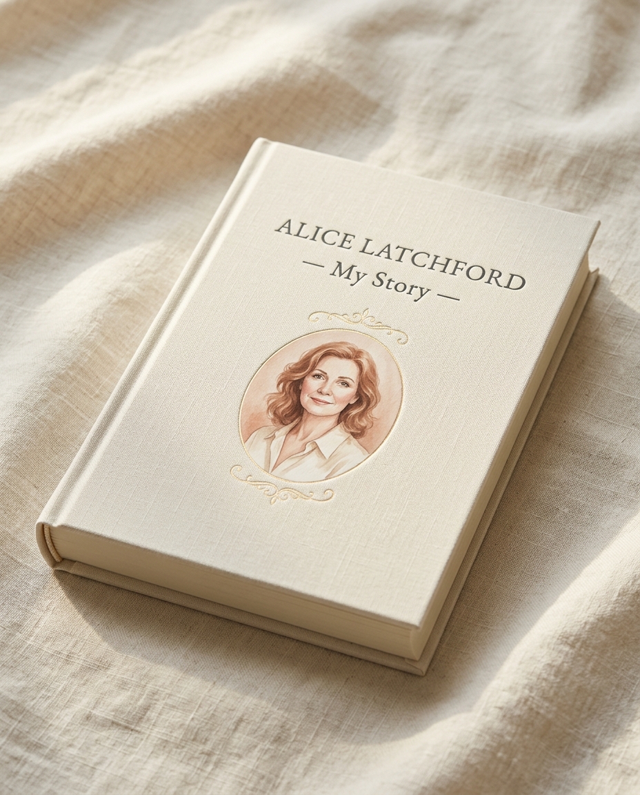 Alice Latchford – My Story hardback memoir cover